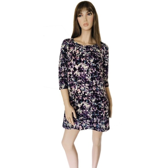 H&M Tunic Dress Pretty Versatile Pink Multi Abstract All Over Print Like New - Picture 3 of 9